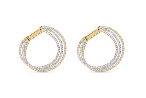 [DERR.00080520] Triple Strand Circle Earrings