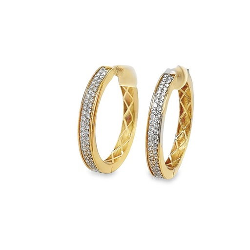 Gold and Diamond Hoops