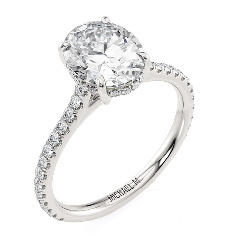 Crown Oval With Under Halo Mounting