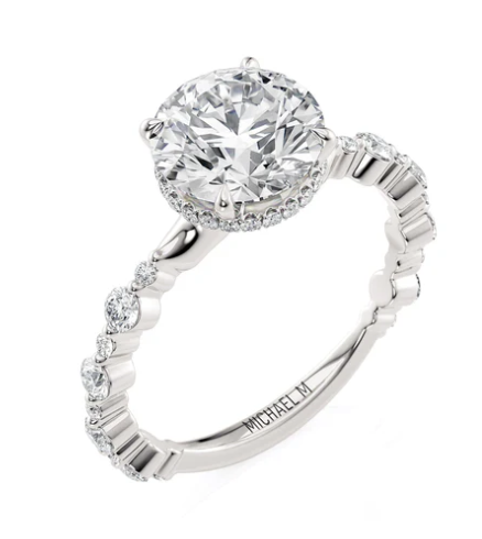 Round Head Marquis and Round Diamond Band Mounting