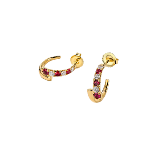 [GJER.00081028] Coil Ruby Earrings