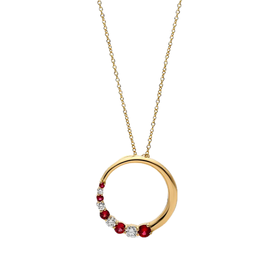 [GJNK.00081040] Circular Journey Ruby Pendant
