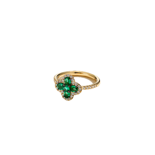[GJRG.00081051] Felicity Emerald and Diamond Ring