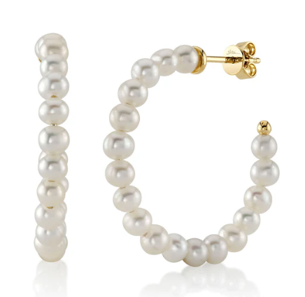 [PERR.00081072] CULTURED PEARL HOOP EARRING