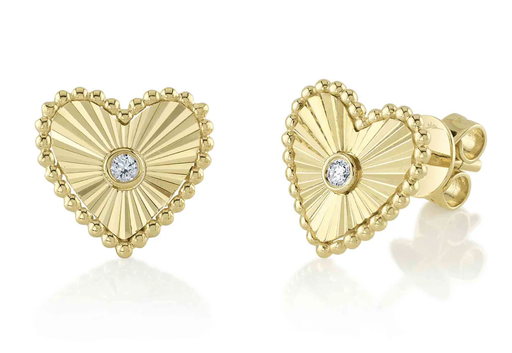 [DERR.00081081] 0.04CT SUNRAY HEART STUDS