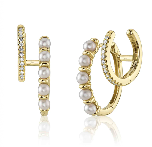 [PERR.00081082] PEARL AND DIAMOND DOUBLE HUGGIES