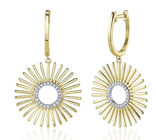 [DERR.00081083] 0.12CT SUNBURST EARRINGS