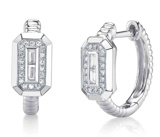 [DERR.00081084] 0.18CT ELONGATED DIAMOND SHAPE HUGGIES