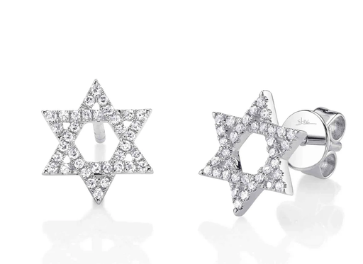 [DERS.00081085] 0.16CT STAR STUD EARRINGS