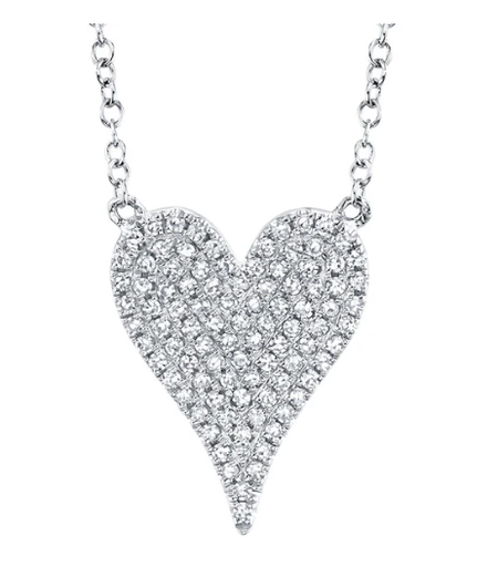 0.21Ct Diamond Mini Heart Necklace