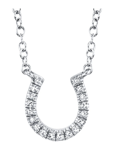 [DNCK.00081116] Diamond Horseshoe Pendant Necklace