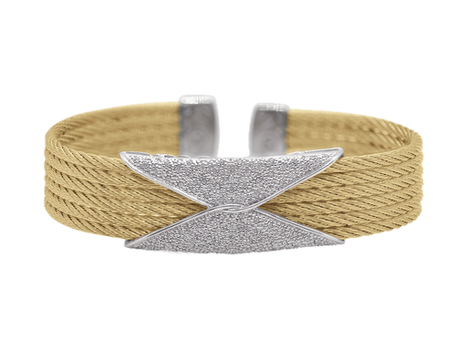 [DBRC.00081191] 6-Row Hourglass Bracelet with 18kt Gold & Diamonds