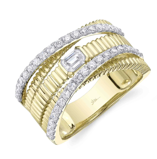 [DRNG.00081294] Cigar Ring with Diamonds