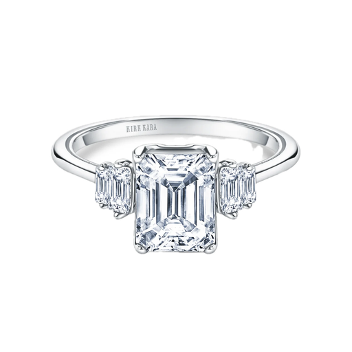 [ENGR.00081567] Five Stone Baguette Side Stone Diamond Engagement Ring