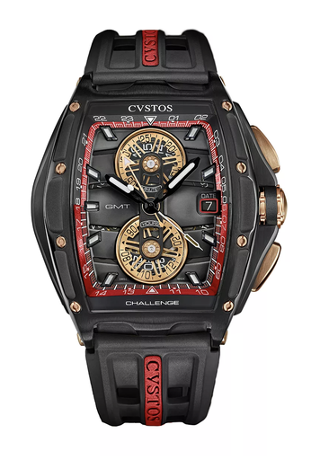 [WTCH.00082244] Chrono GMT Black Steel/Red Dial