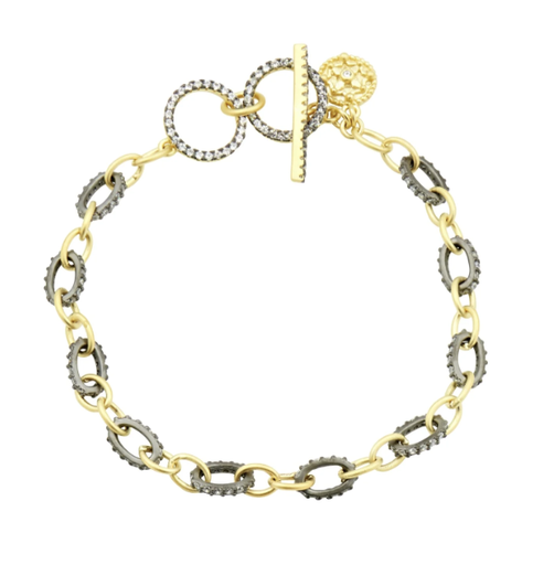 [FBRA.00082751] Two-Tone Chain Link Bracelet