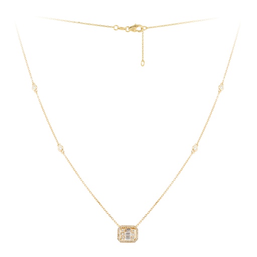 [DNCK.00083648] Baguette and Round Diamond Pendat