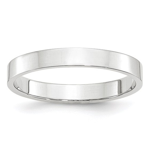 [GRNG.00083686] 14K White Gold 3mm Flat Band