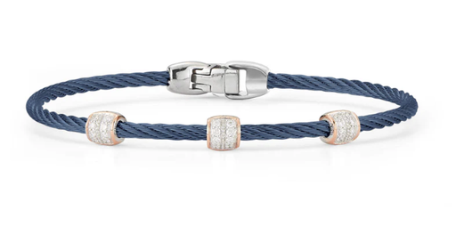 [DBRC.00083944] Triple Barrel Stackable Bracelet- Rose Gold