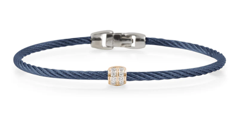 [DBRC.00083964] Single Square Essential Stackable Bracelet- Rose Gold