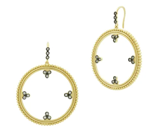 [FEAR.00083994] Imperial Open Hoop 3-Point Earrings